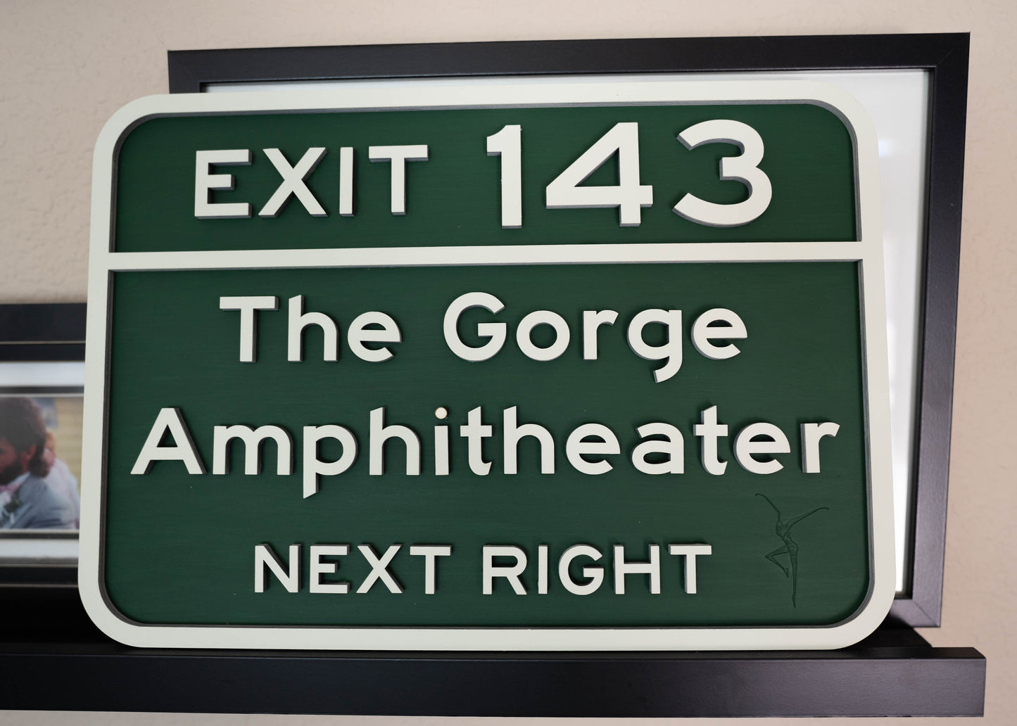 custom painted highway road exit sign