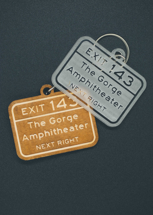 the gorge amphitheater - highway exit keychain