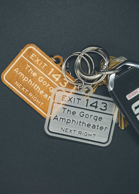the gorge amphitheater - highway exit keychain