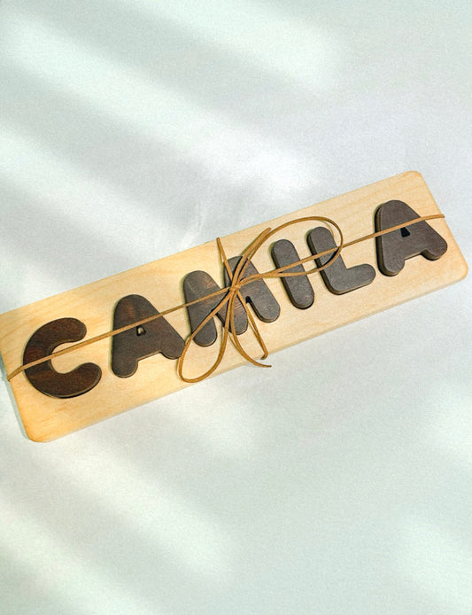 custom baby name puzzle - made out of locally sourced hardwood!